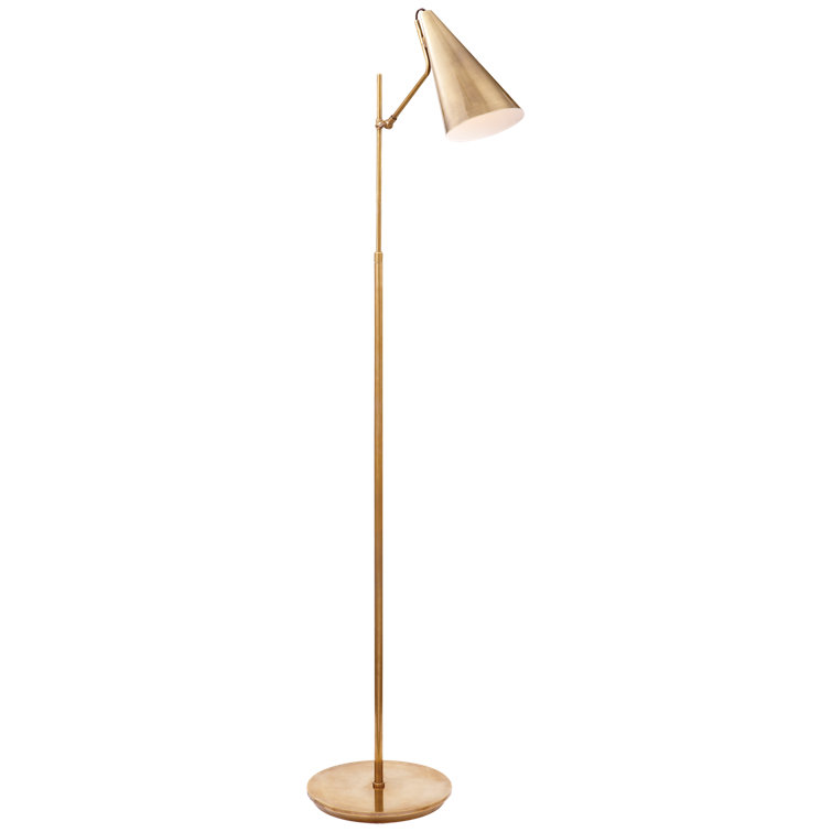 Edison Adjustable Hand-Rubbed Antique Brass Floor Lamp
