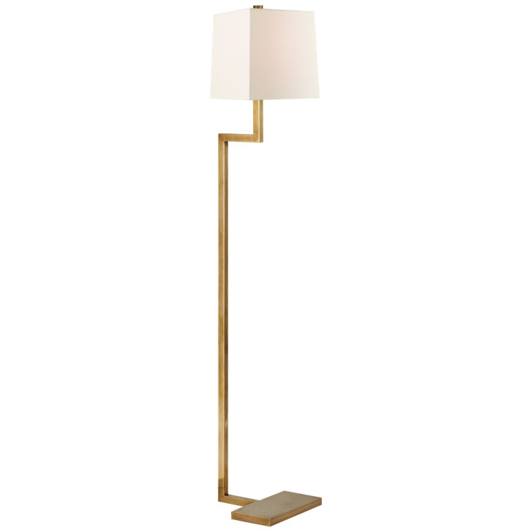Edison Adjustable 49" Outdoor Floor Lamp in Hand-Rubbed Antique Brass