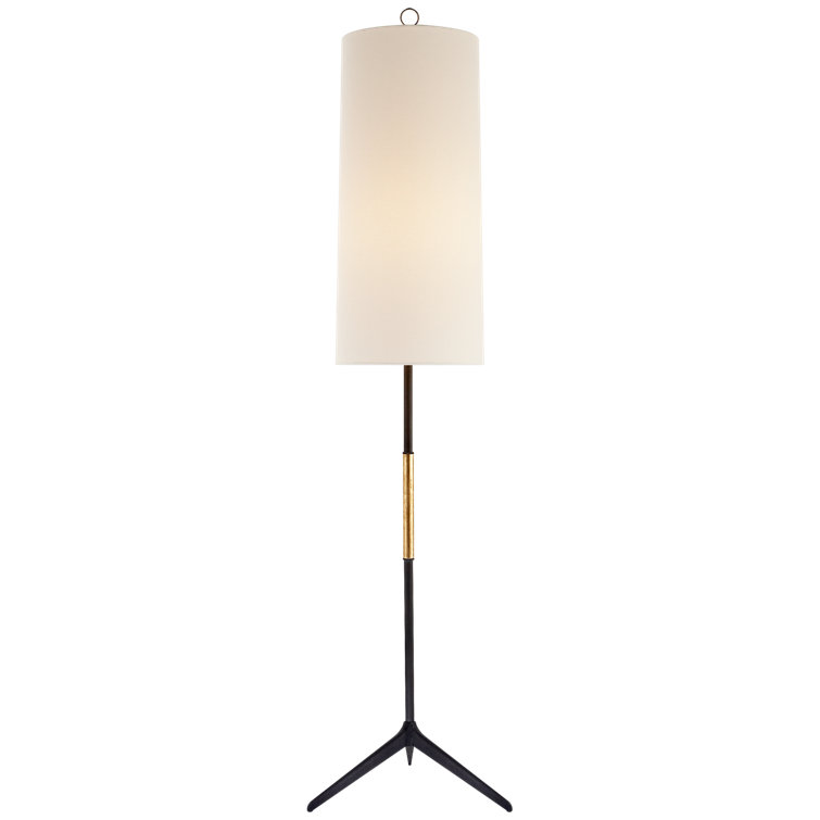 Aged Iron Tripod Adjustable Outdoor Floor Lamp 60"
