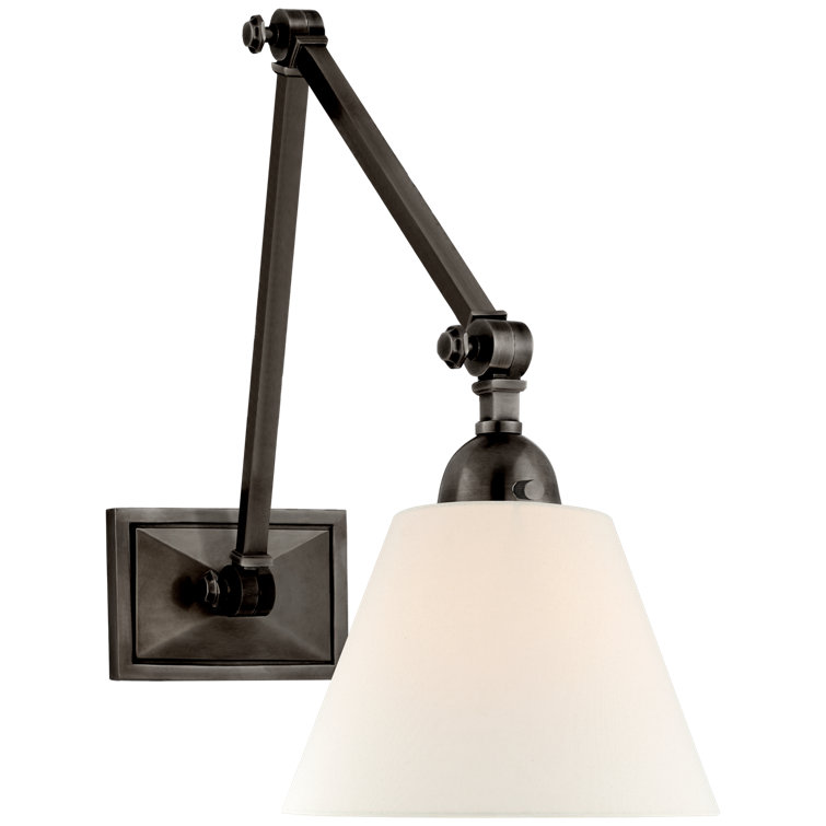 Gun Metal Adjustable Swing Arm Wall Lamp