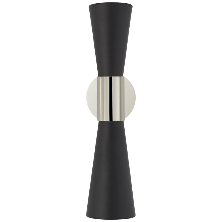 Black Polished Nickel Direct Wired Electric Sconce