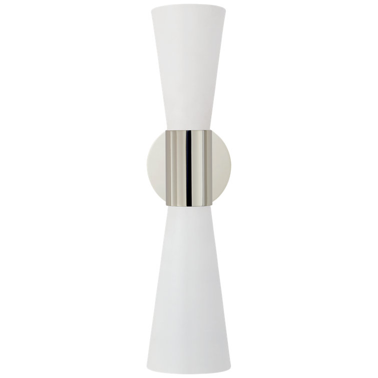 Clarkson 18" White and Chrome Dimmable Sconce