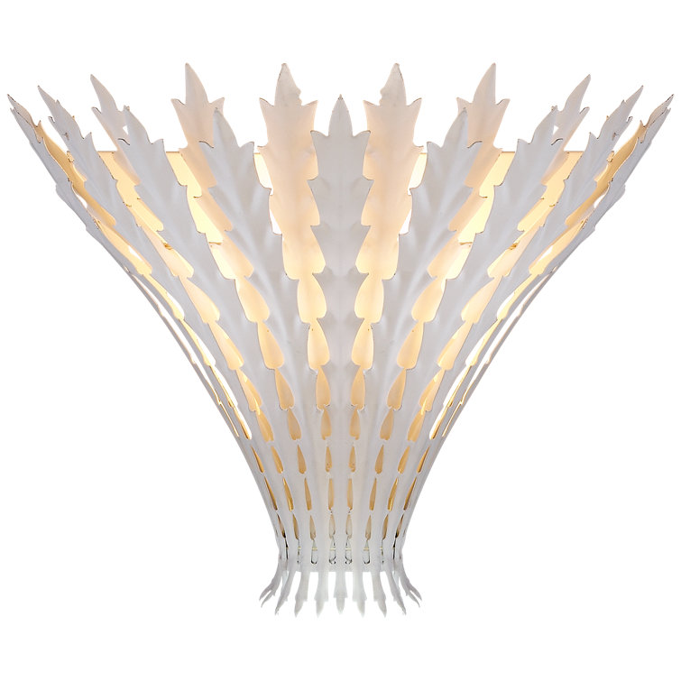 Hampton Plaster White 12" Direct Wired Wall Sconce
