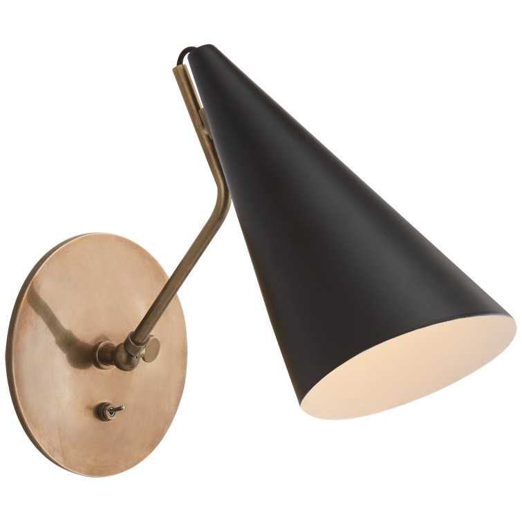 Clemente Black Brass 10.5'' Modern Wall Sconce