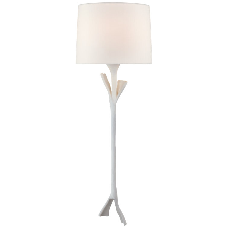 Fliana Plaster White Organic Rustic Iron Wall Sconce