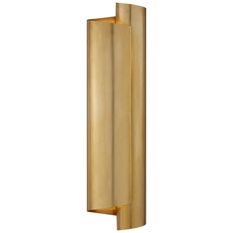 Iva 24" Dimmable Wrapped Metal Sconce in Hand-Rubbed Antique Brass