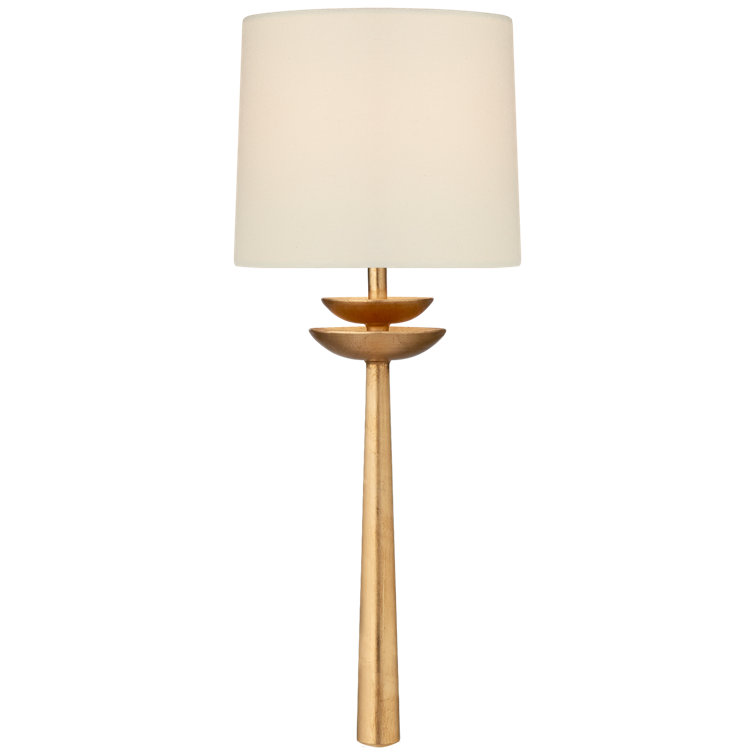 Beaumont Gild White Linen Shade Energy Star Wall Sconce