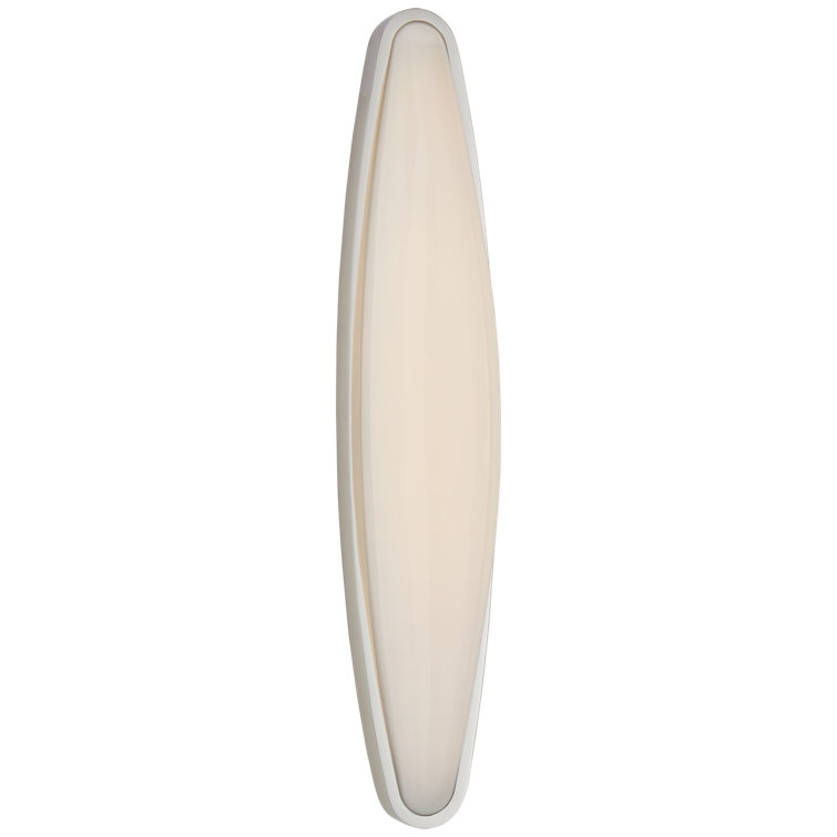 Ezra Classic Bronze 24" LED Outdoor Bath Sconce with White Glass