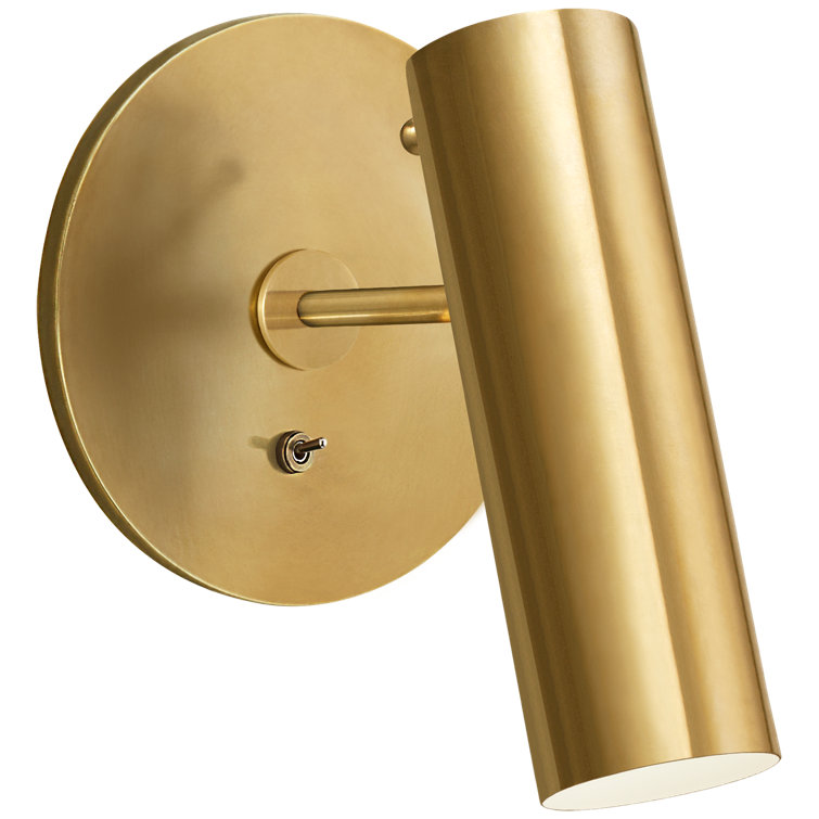 Antique Brass Dimmable Cylinder Sconce with Energy Star