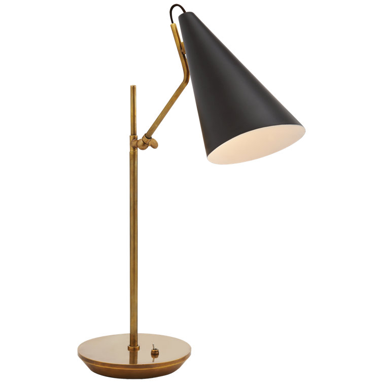 Clemente 20.75'' Adjustable Outdoor Brass & Black Reading Lamp