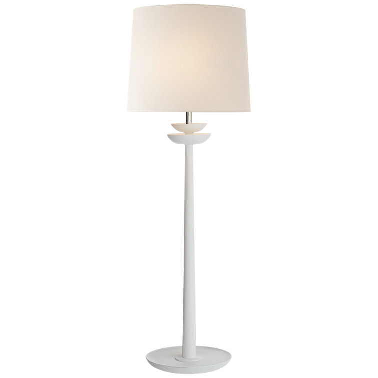 Edison 30" Outdoor Linen Shade & Matte White Buffet Table Lamp