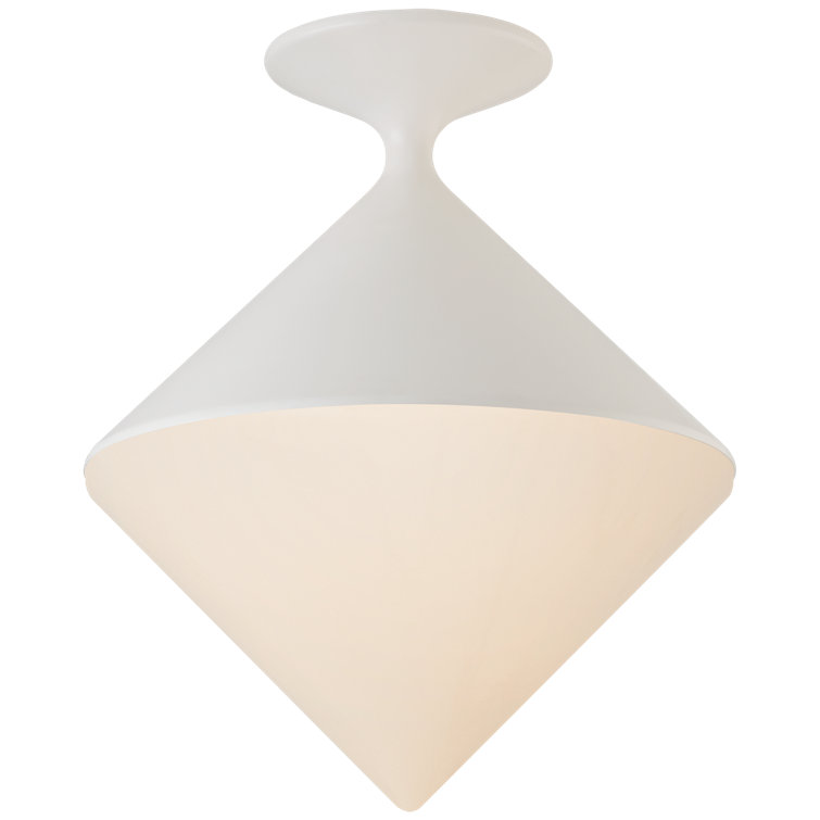 Matte White Glass Indoor/Outdoor Flush Mount Light