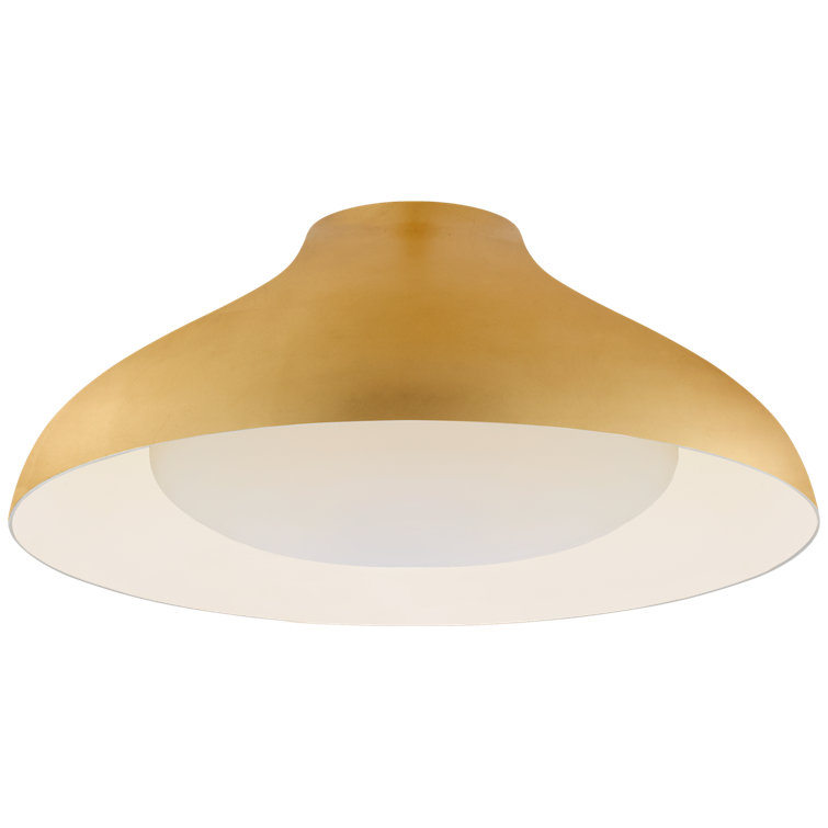 Gold 18" Glass LED Flush Mount Ceiling Light