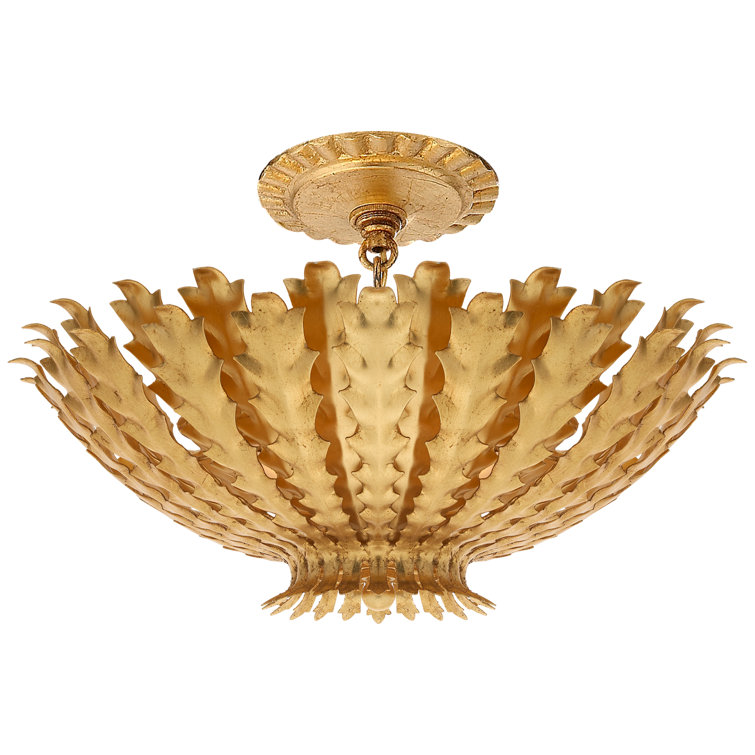 Mini Hampton Gold Leaf Sculpted 8" Chandelier