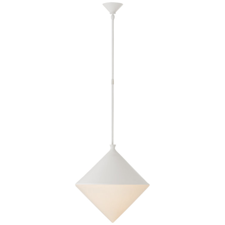 Sarnen Matte White Cone Silhouette Indoor/Outdoor Pendant Light