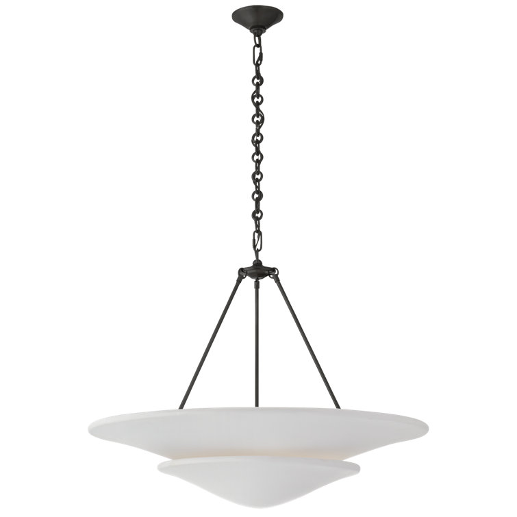 Bronze Crystal Candle Plug-in Tiered Chandelier, 32 Inch
