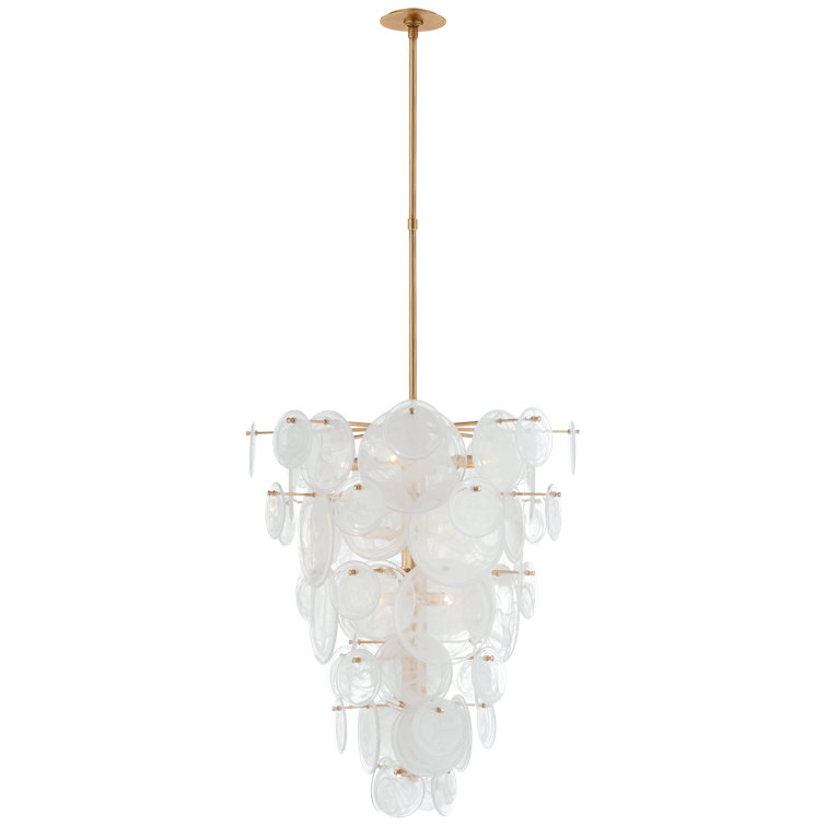Nickel Crystal Candle 12-Light Chandelier