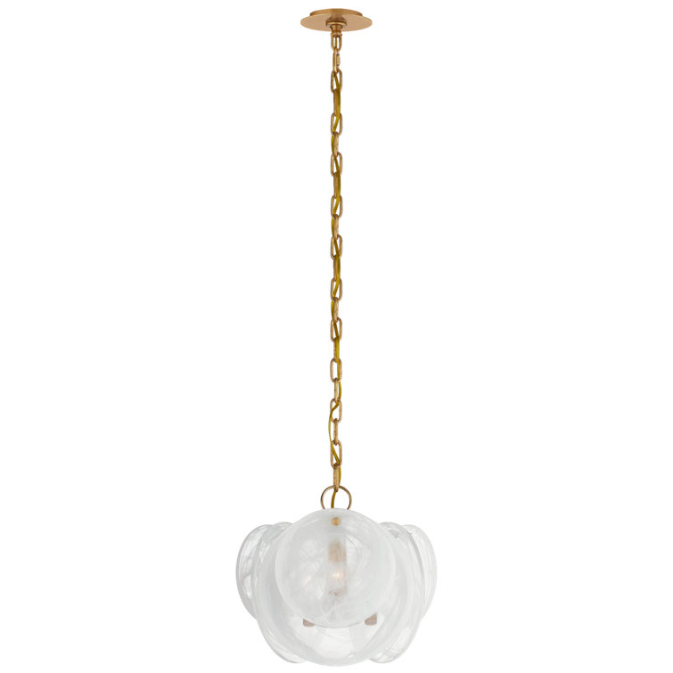 Loire Nickel 3-Light 14.5" Candle Pendant by AERIN