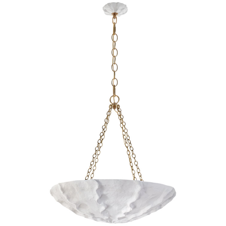 White Crystal 4-Light Plug-in Candle Chandelier
