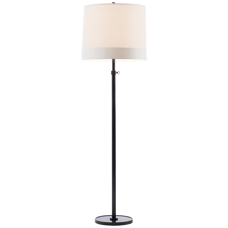 Edison Adjustable Bronze Floor Lamp with Slender Metal Frame