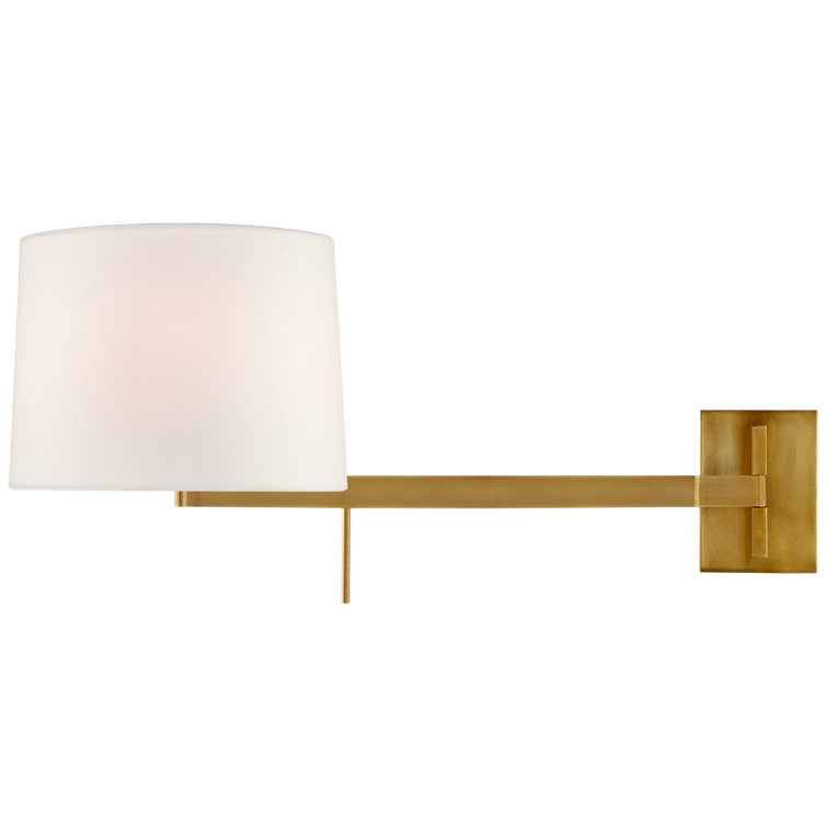 Soft Brass 13" Swing Arm Dimmable Wall Sconce
