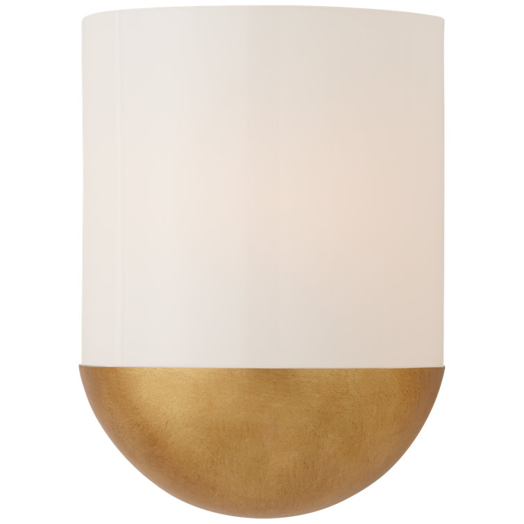 White Cylinder Dimmable Direct Wired Electric Sconce
