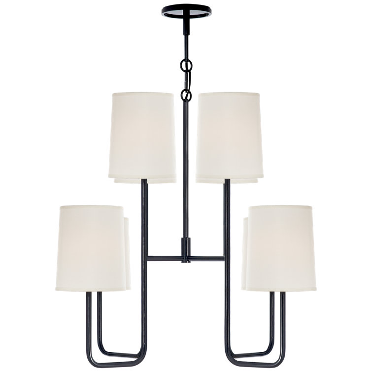 Go Lightly Charcoal 8-Light Crystal Candle Chandelier