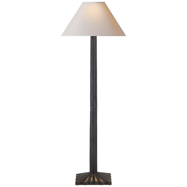Edison Aged Iron Outdoor Buffet Lamp with Fabric Shade