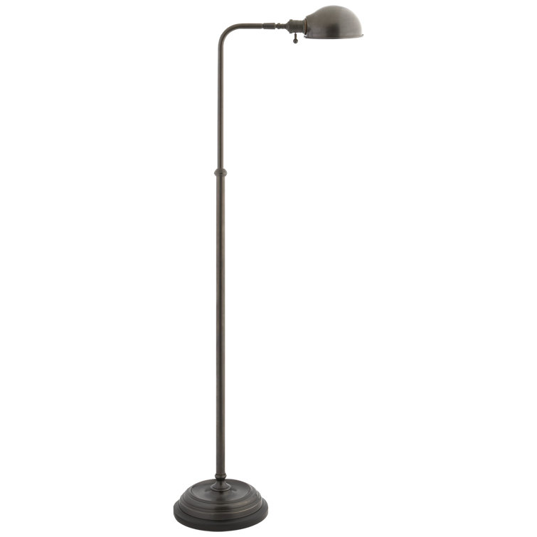 Traditional Adjustable Pharmacy Floor Lamp in Warm Bronze