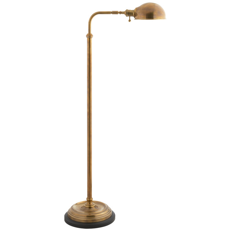 Antique-Burnished Brass Adjustable Task Floor Lamp