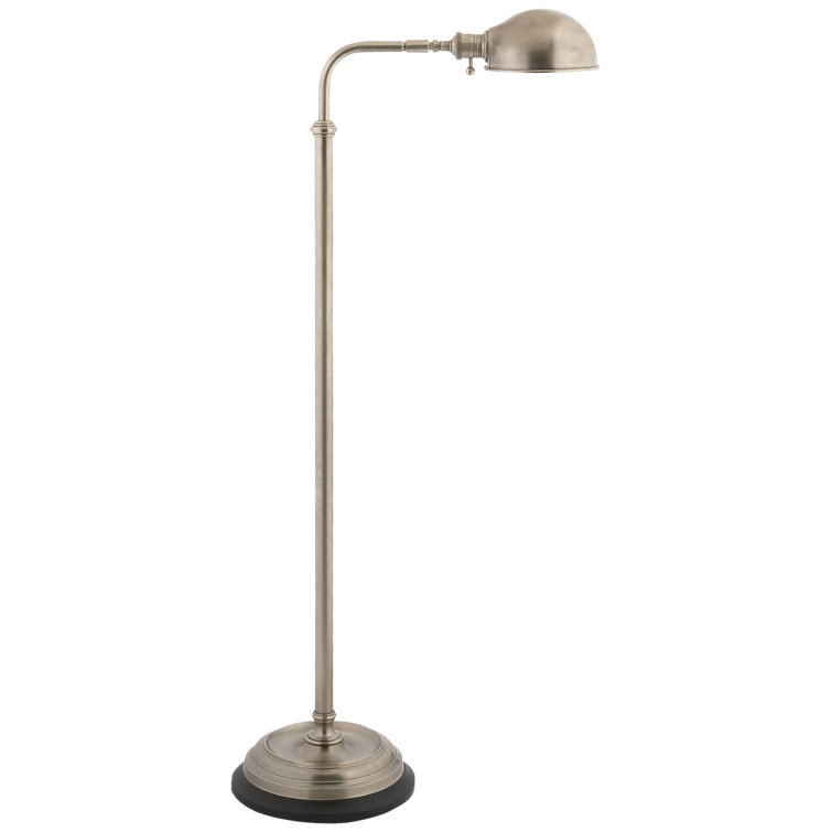 Antique Nickel Adjustable Pharmacy Floor Lamp with 3-Way Switch