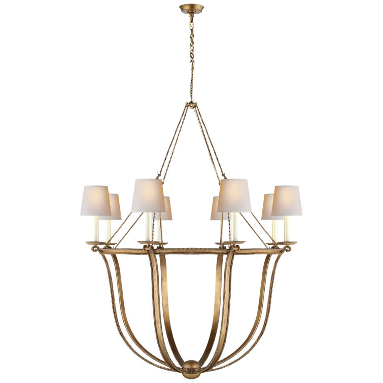 Elysian White 58" Crystal Candle Chandelier with Plug-in Option