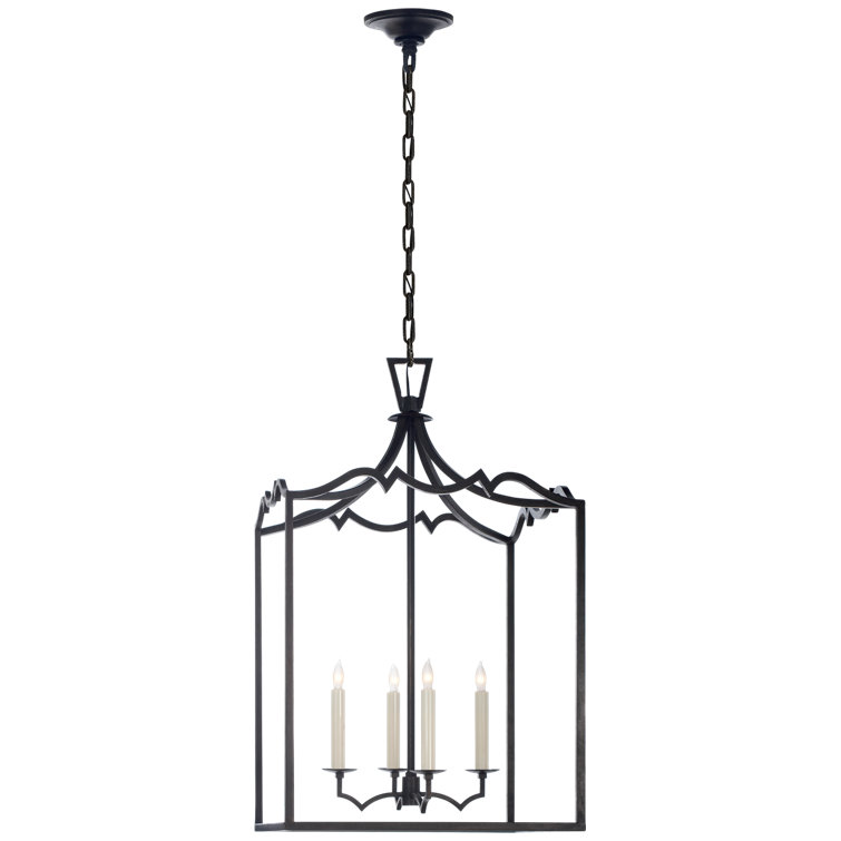 Elegant Darlana 29'' Nickel and Crystal Baroque-Style Chandelier