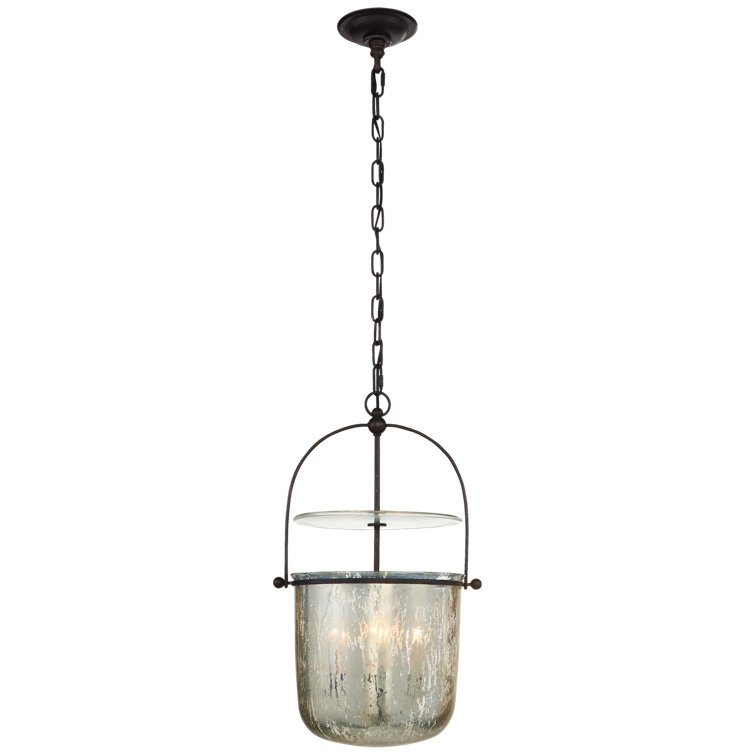 Lorford Aged Iron and Mercury Glass Chandelier