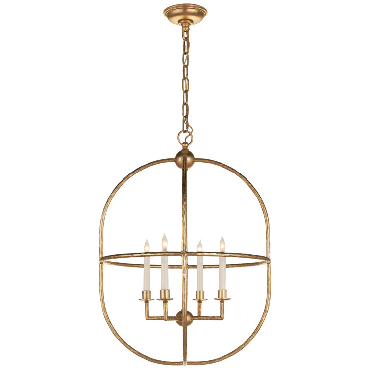 Desmond Gold Crystal Indoor/Outdoor 4-Light Chandelier