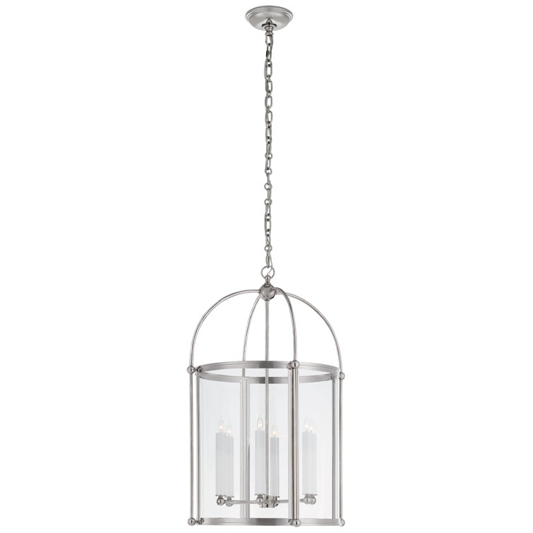 Riverside Polished Nickel 6-Light Indoor/Outdoor Island Chandelier