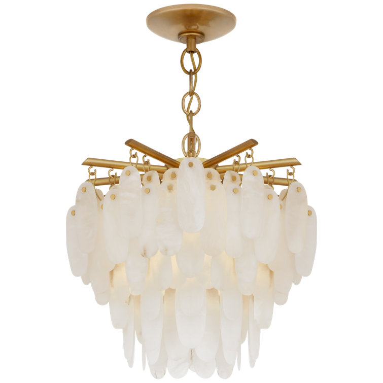 Cora Antique Burnished Brass 5-Light Crystal Chandelier
