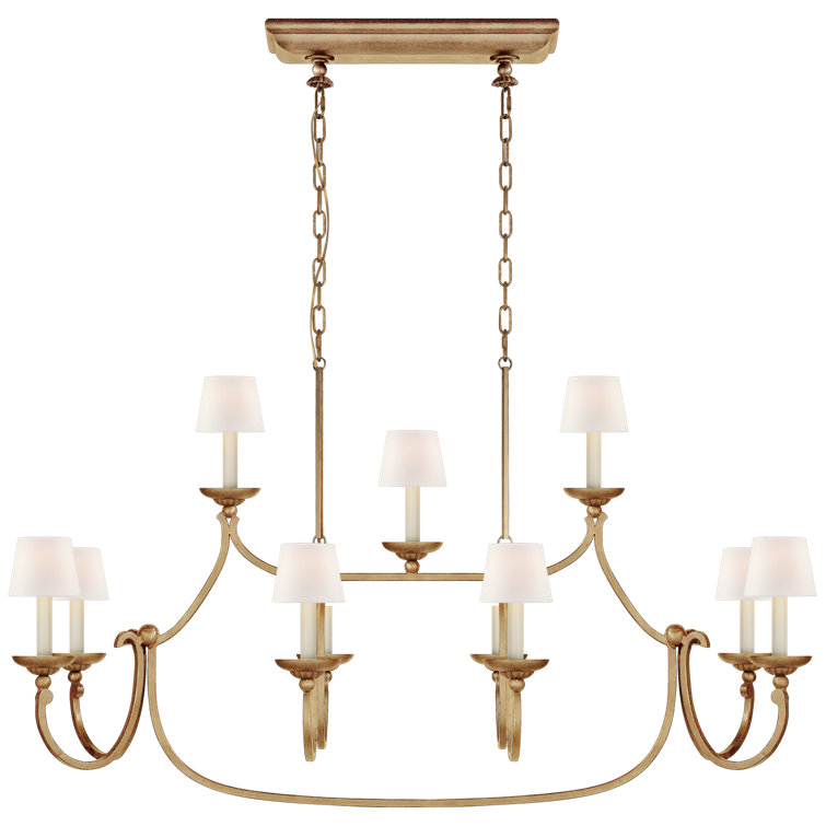 Flemish Grand Crystal 11-Light Plug-in Chandelier in Gilded Iron