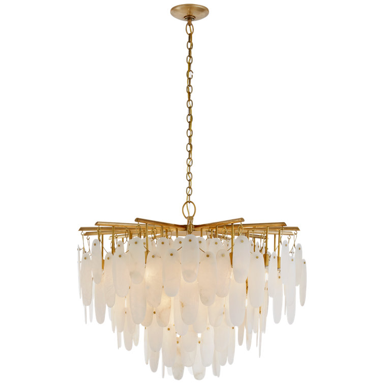Luxurious Antique-Burnished Brass 42-Light Chandelier