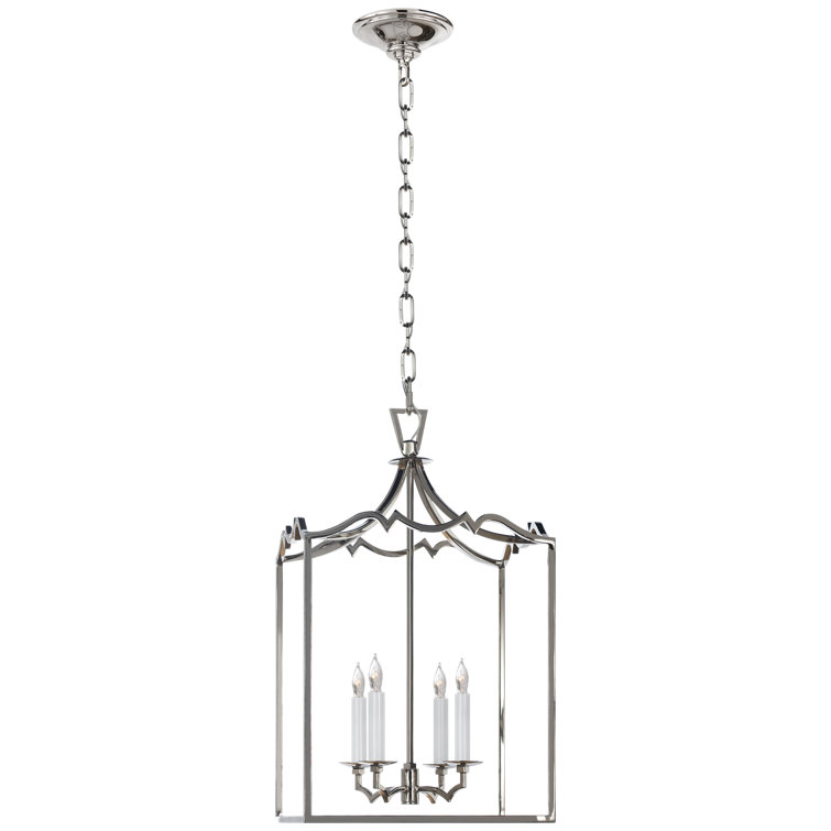 Darlana Polished Nickel 4-Light Indoor/Outdoor Fancy Lantern