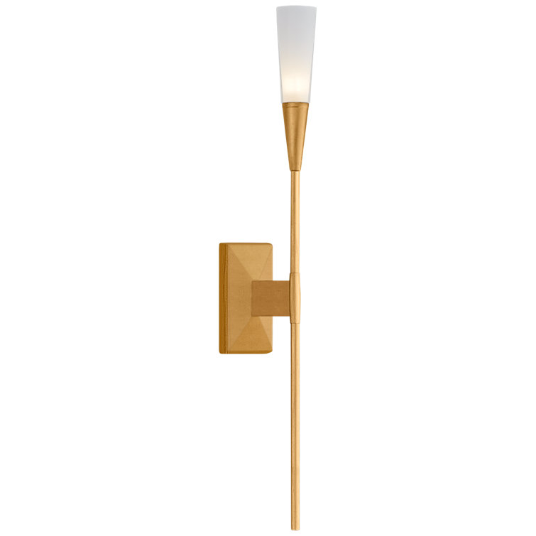 Stellar Brass and Frosted Acrylic Dimmable Wall Sconce