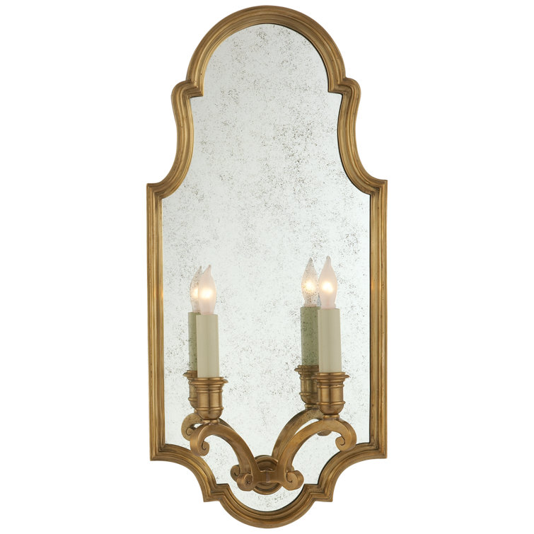 Sussex Framed Dimmable Sconce in Antique-Burnished Brass