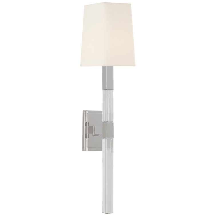 Reagan Polished Nickel 24.75" High Crystal Stem Wall Sconce