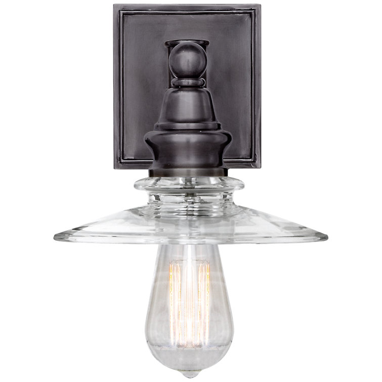 Covington Elegance 12.75" Outdoor Bronze & Black Wall Sconce