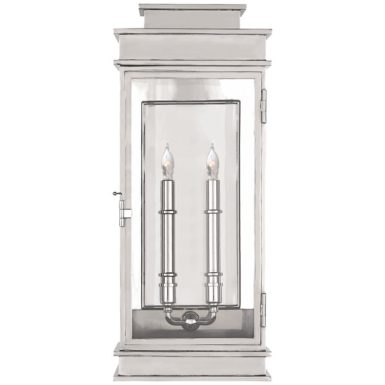 Polished Nickel 22.5" Dimmable Lantern Sconce