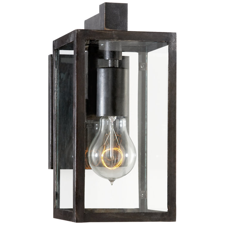 Modern Fresno Black Iron Dimmable Wall Sconce, 10.5" H