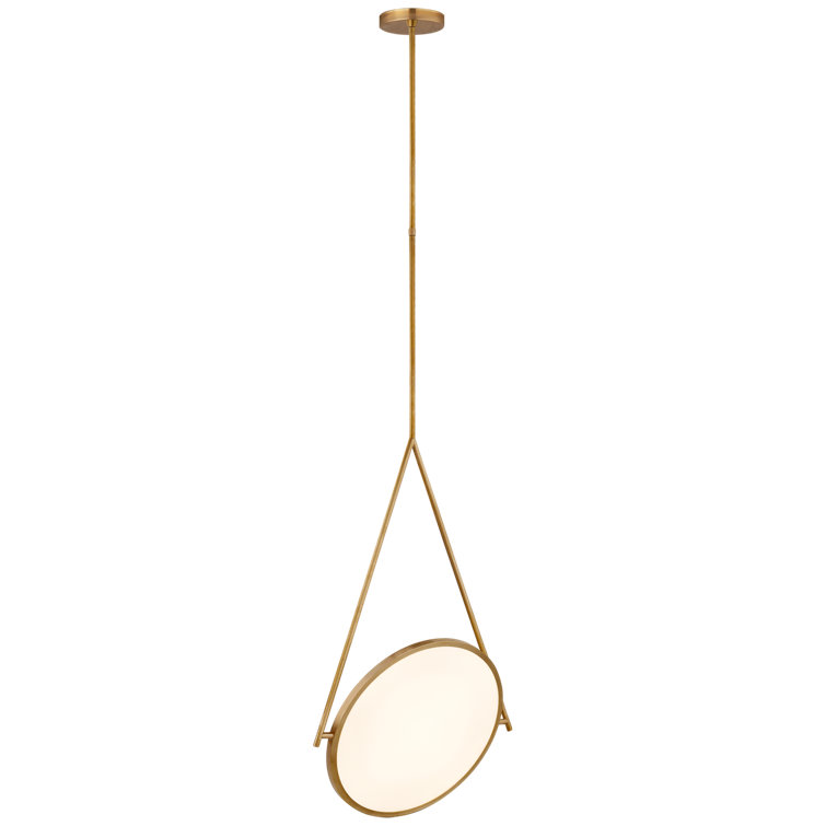 Natural Brass Crystal LED Indoor/Outdoor Pendant Light