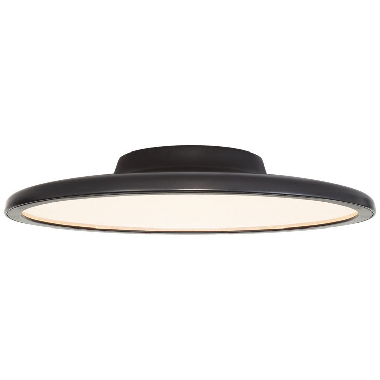 Matte Black Round LED Flush Mount Light