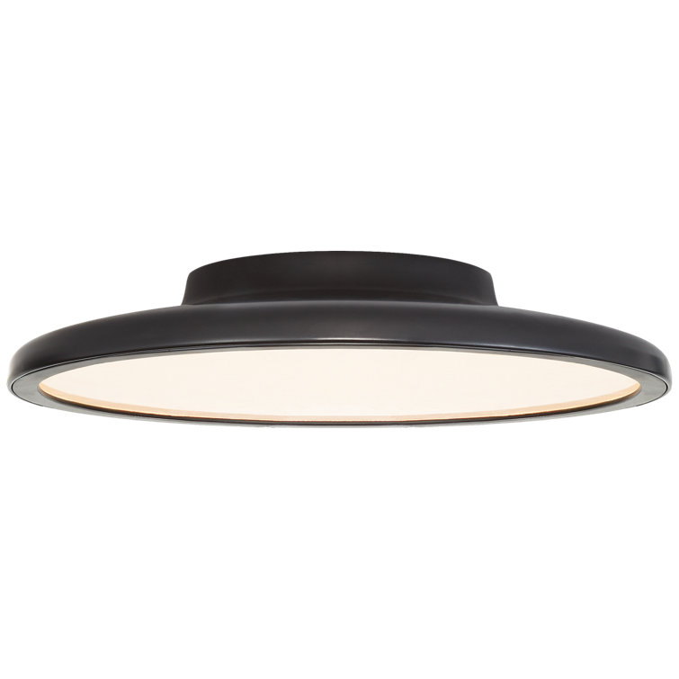Matte Black Crystal Dot 16-Inch LED Flush Mount
