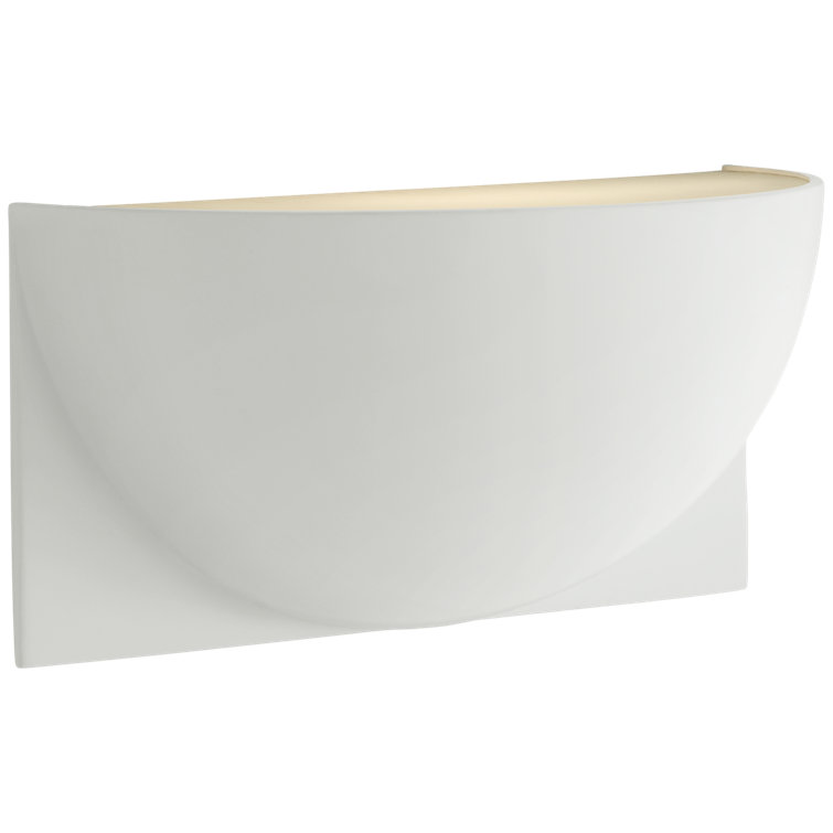 Elegant Quarter Sphere White LED Wall Sconce, Direct Wired